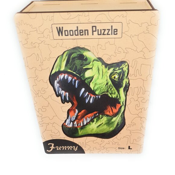 Suvira Animal Wooden Puzzle - Engaging, Educational, and Eco-Friendly T-rex Dino - Picture 8 of 8